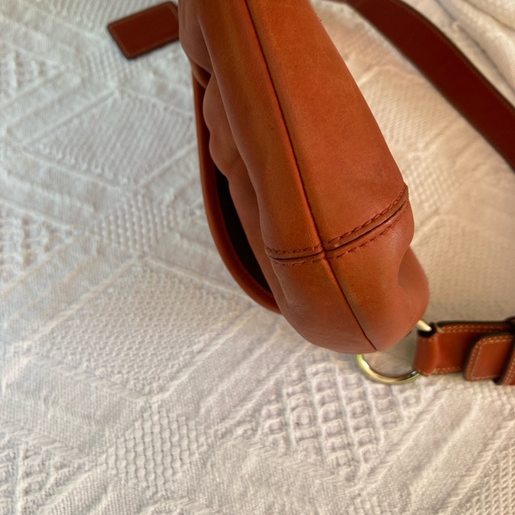 Coach SoHo, Burnt Orange Leather Shoulder Bag EUC, picture 8 shows a tiny dot - Picture 6 of 13